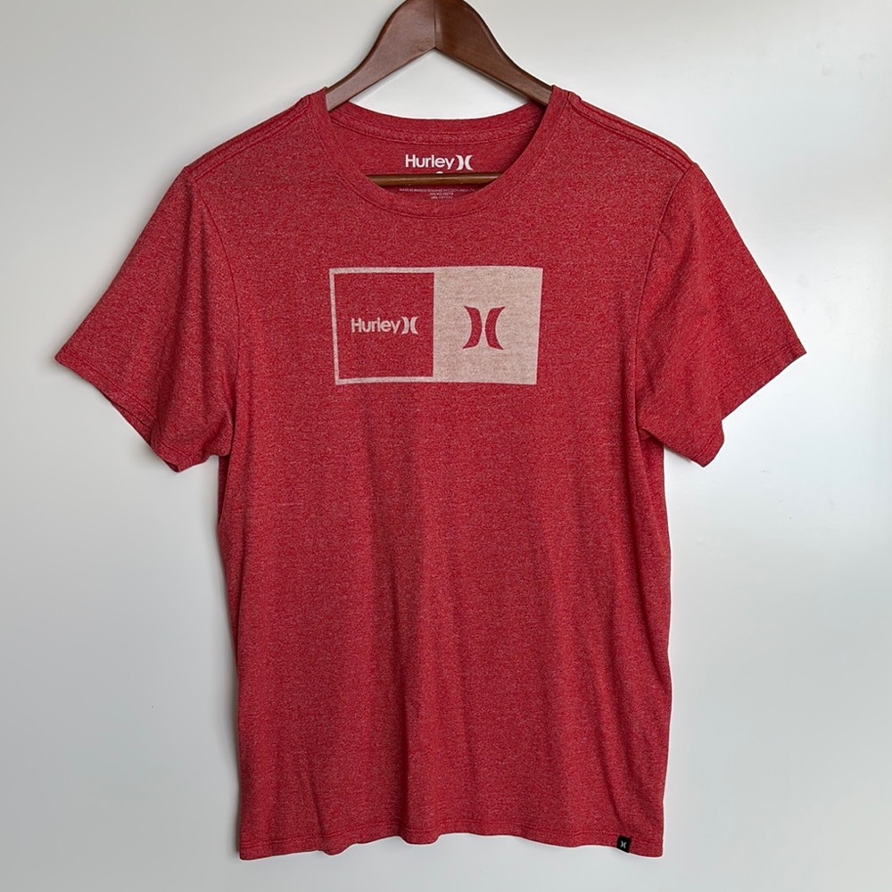 Hurley Red Short Sleeve Tee Soft Cotton Blend
